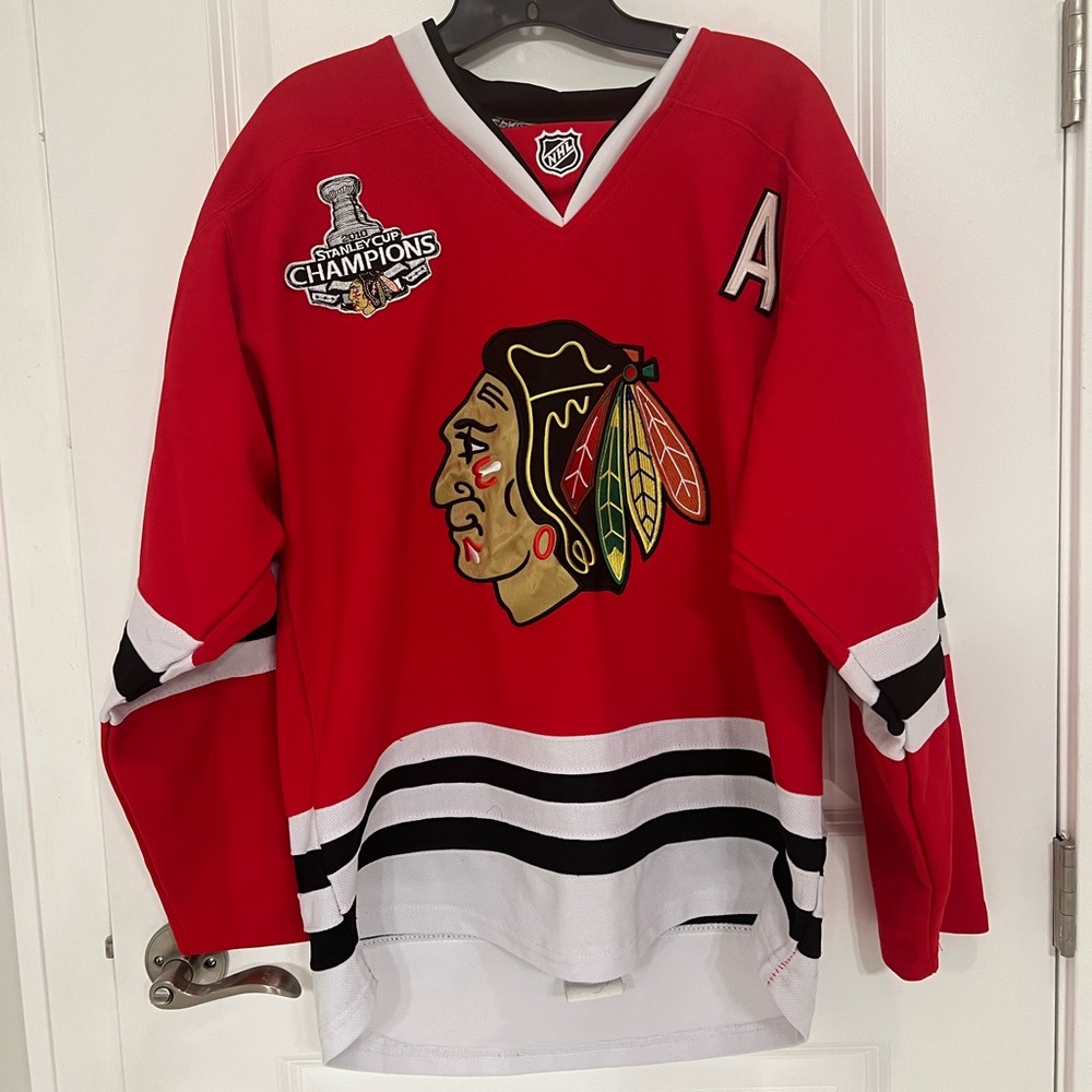 Authentic Patrick Sharp Chicago Blackhawks Stanley Cup Champions 2010 Jersey